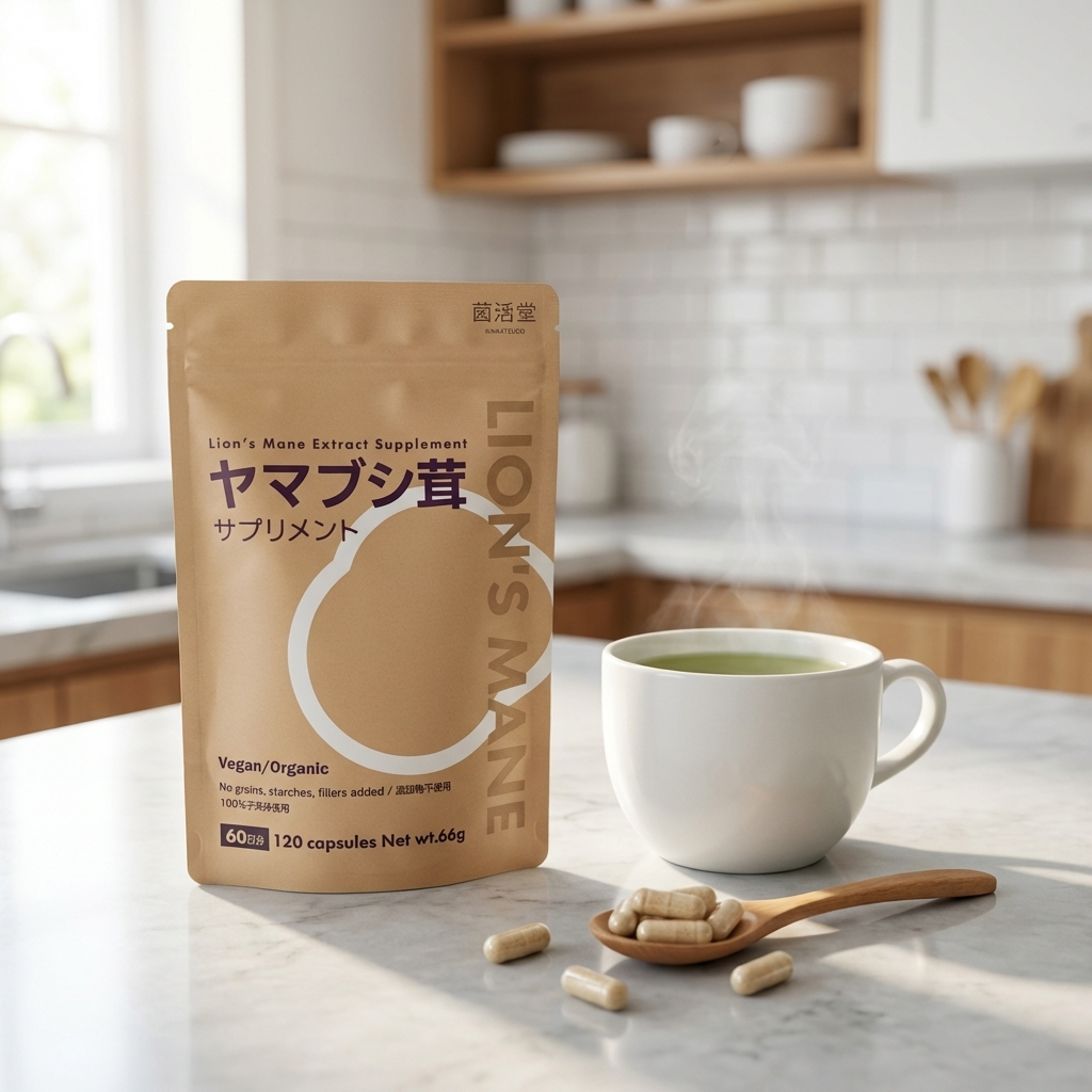 朝の暮らしに添えたヤマブシタケのパウチ