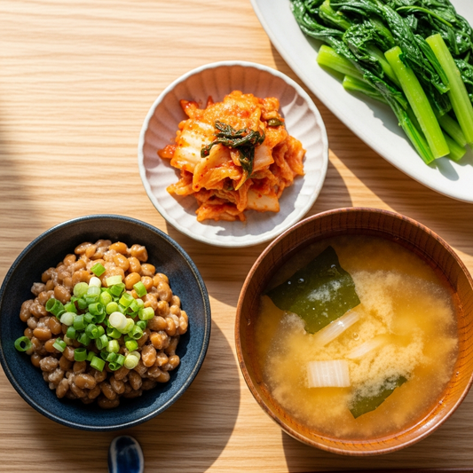 腸内環境改善レシピ：発酵食品と食物繊維